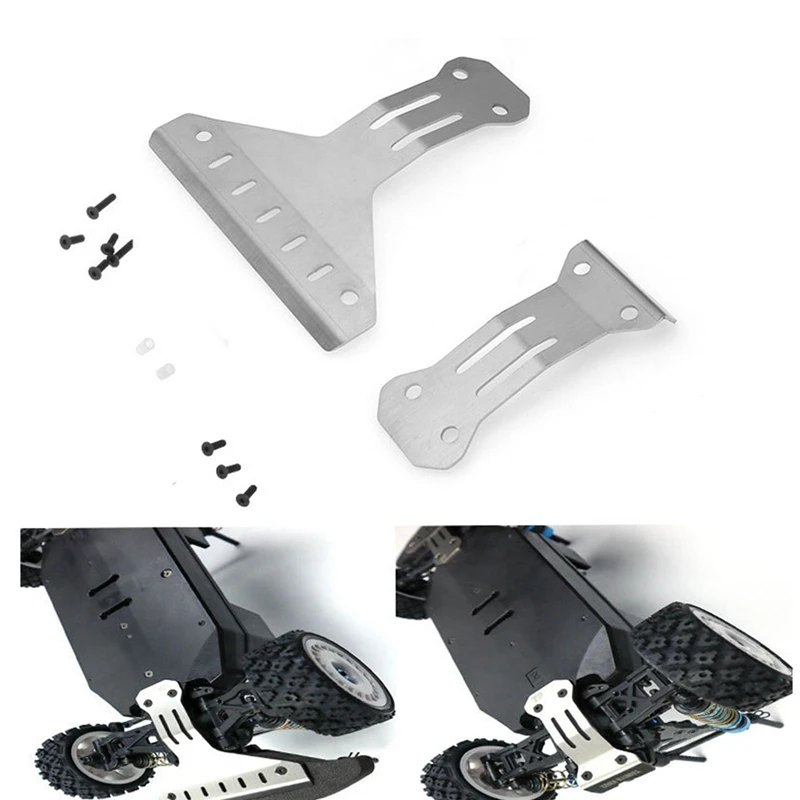 Stainless Steel Front And Rear Chassis Armor Protector For Tamiya XV-02 Pro XV02 58707 1/10 RC Car Upgrades Parts