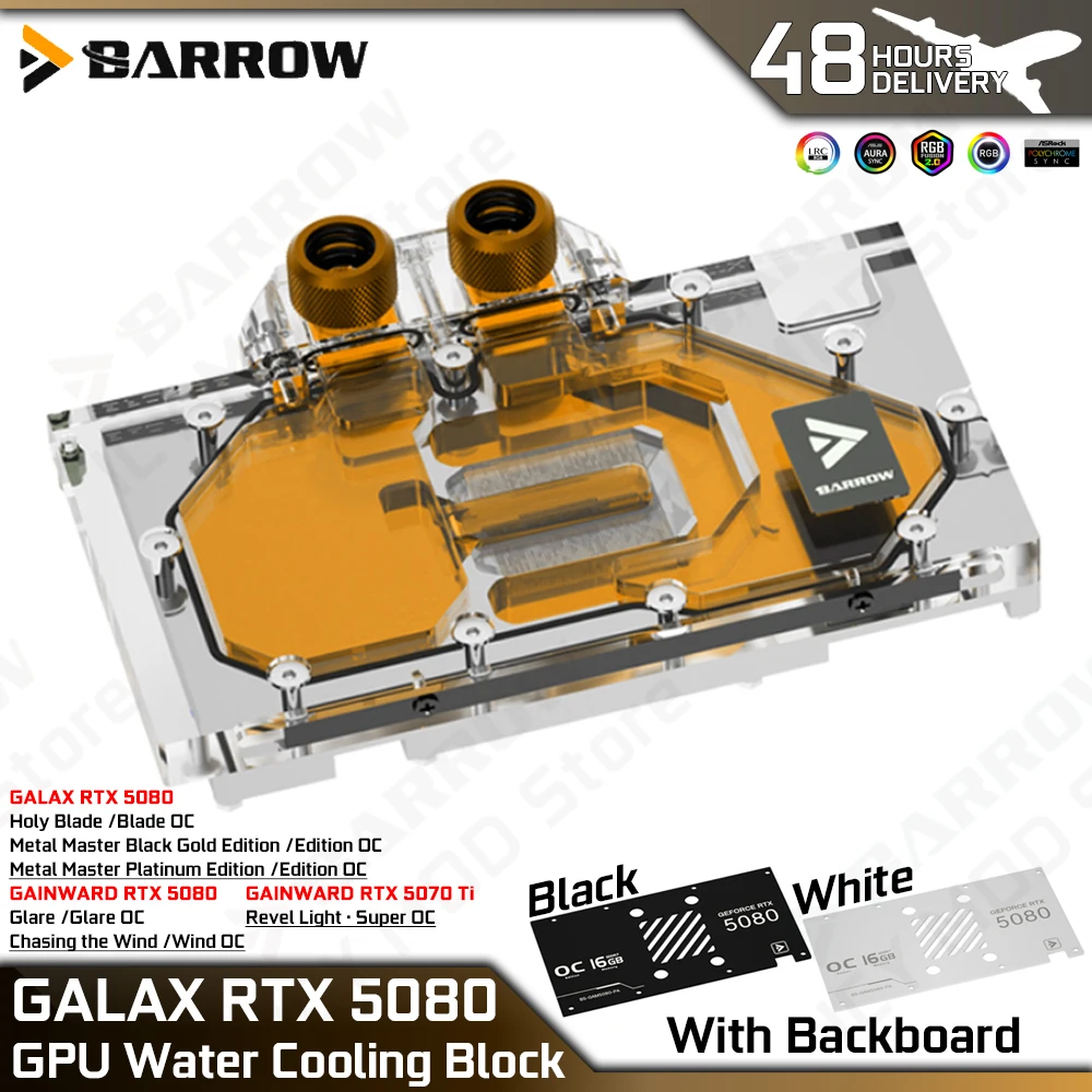 

GALAX RTX 5080 GPU Water Cooler Block Holy Blade/Glare OC/Chasing The Wind Video Cards PC Liquid Cooling Barrow BS-GAM5080-PA