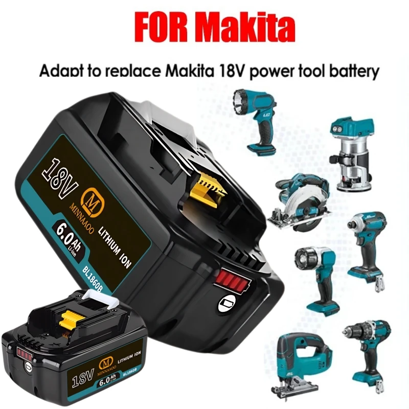 

100% новый оригинальный аккумулятор для Makita 18 В, 6,0 Ач, литиевая замена BL1830BL1840BL1850BL1860B LXT400 Аккумуляторный блок