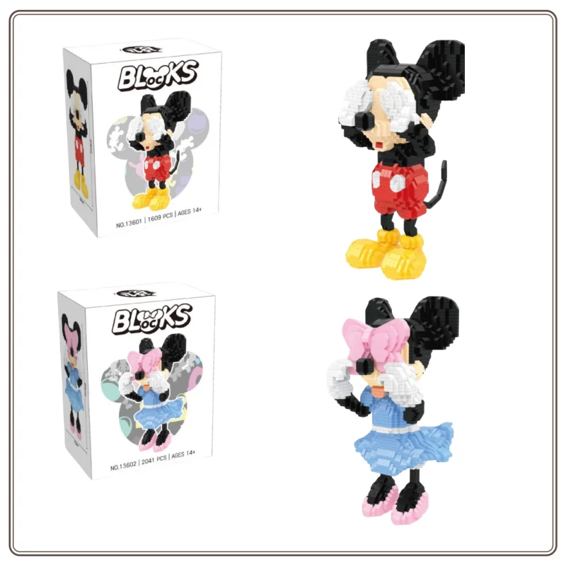 New Disney Mickey Minnie Daisy Donald Duck Building Blocks ประกอบ Micro-particle ของเล่นเพื่อการศึกษาเครื่องประดับของขวัญ
