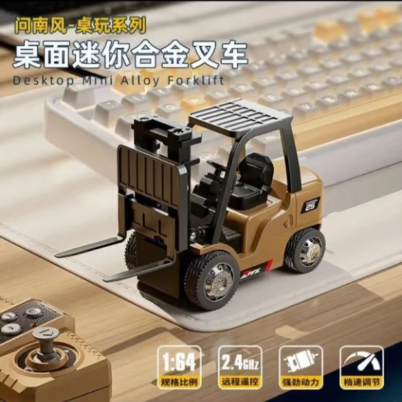 Full-Scale 2.4g Remote-Controlled Construction Vehicles 1:64 Mini Rc Excavator Dump Truck Forklift Rc Toys Valentine'S Day Gift