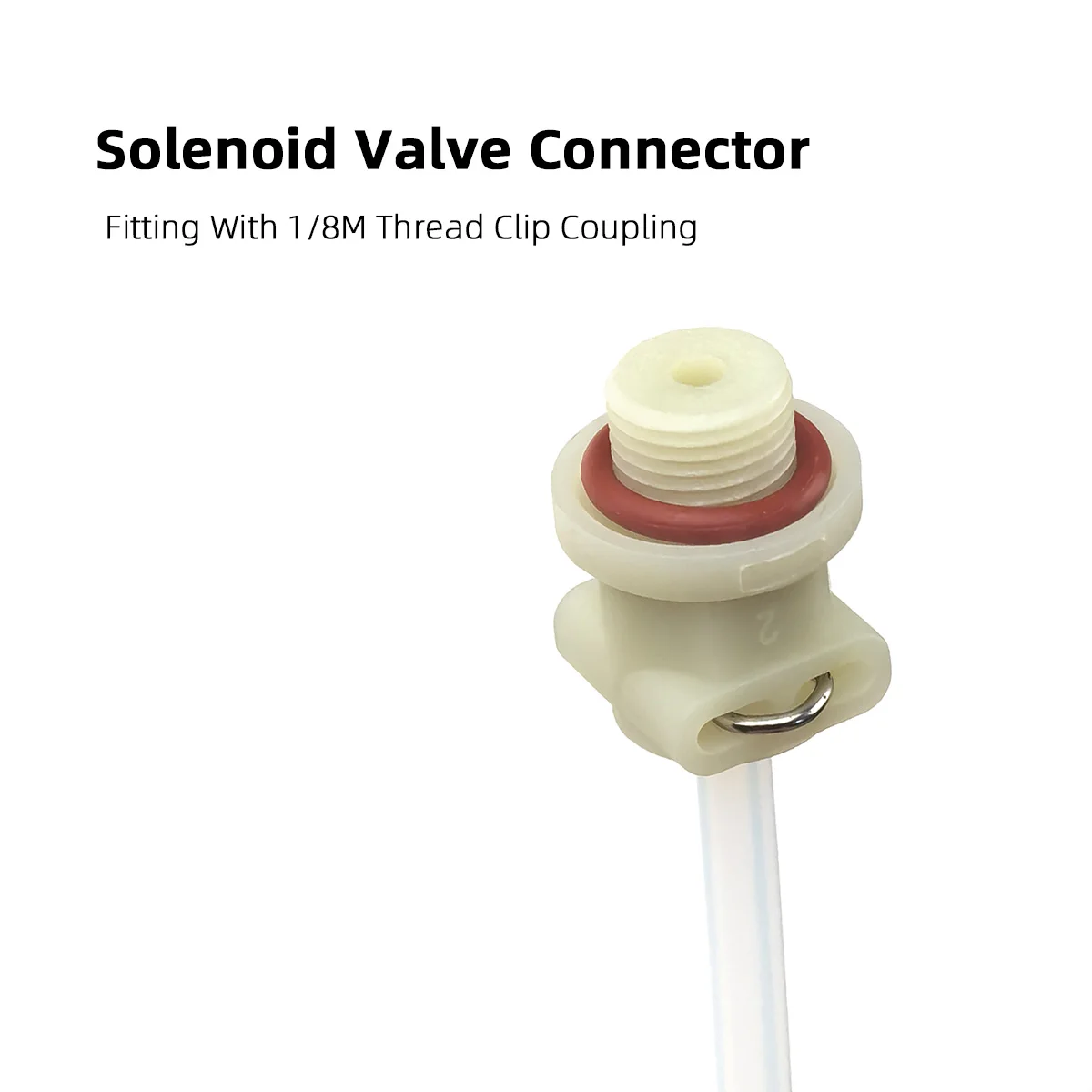 Solenoid Valve Connector Fitting with 1/8M Thread Clip Coupling Compatible with DeLonghi Magnifica Perfecta Primadonna Machines
