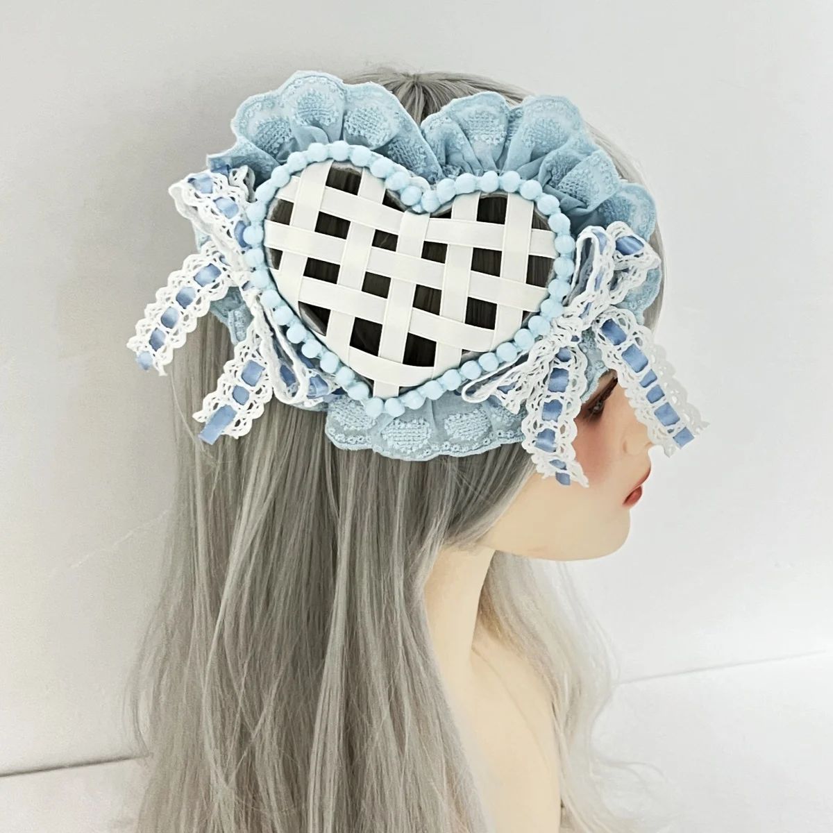 

Lolita Small Top Hat Lace Bow French Birthday Hat For Girls Sweet Style Kawaii Hair Clips Lolita headdress Accessoires