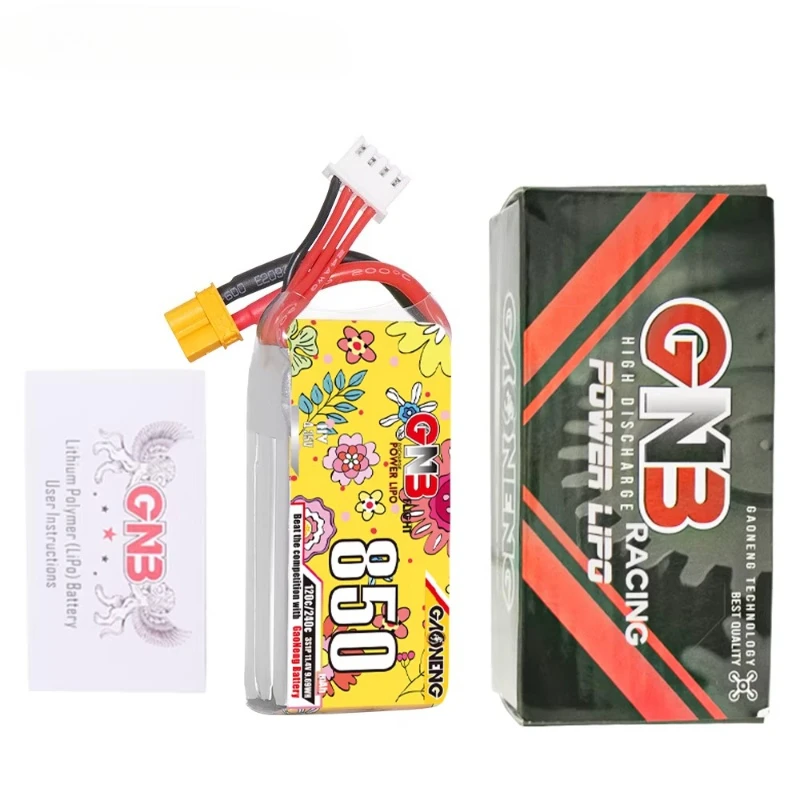1pcs new GNB LiHV 3S 11.4V 850mAh 120C XT30 LiPo Battery for 3.5 to 4 inch FPV Racing Drone Quadcopter Helicopter