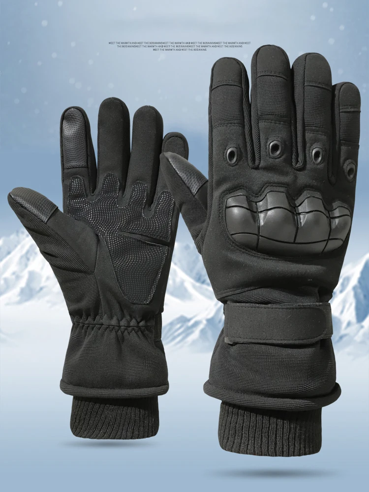 AliExpress Winter Men Tactical Gloves Cycling Skiing Shell Break Fleece Field Thermal Touch Screen Army Women Gloves Training Sports Glove