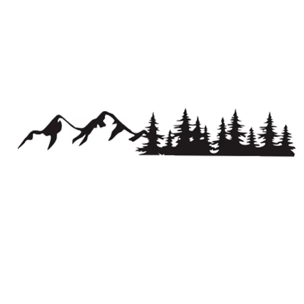 

A pair of large 130*22.2 cm forest mountain range styling design door decoration scratch-resistant vinyl car stickers