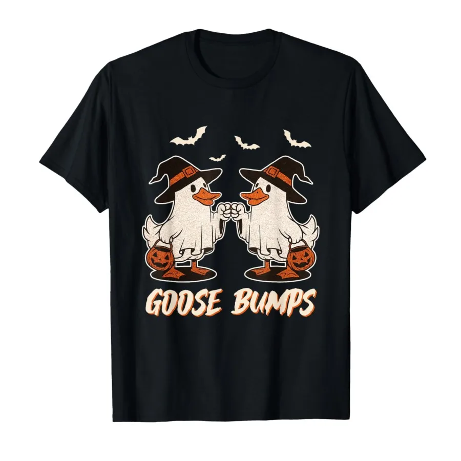 

Футболка с забавным гусиным кулаком на Хэллоуин для мужчин и женщин, футболки из 100% хлопка, топы с короткими рукавами 0820-3