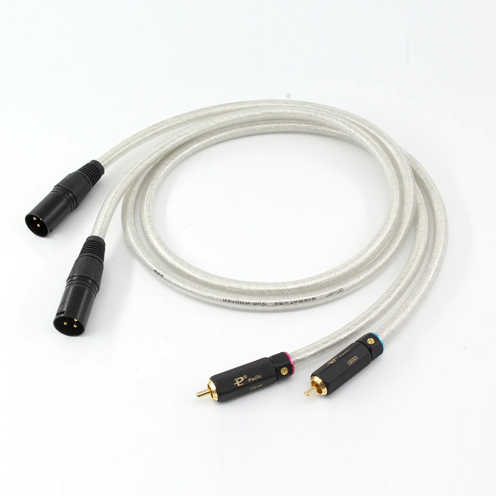 

1 Pair QED Silver-Platedr OFC Pure Copper RCA Male to XLR Male Audio Interconnect Cable