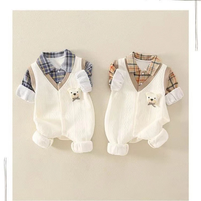mono-de-dos-piezas-con-efecto-de-falso-doble-capa-para-bebe-con-diseno-de-cabeza-de-oso-3d-estilo-camisa-a-cuadros-elegante-para-nino-y-nina-primavera-otono-ideal-para-navidad