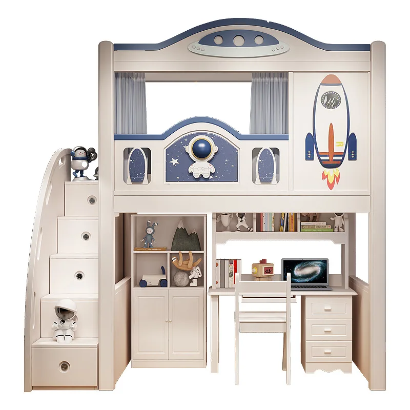 

Child Staggered Bed Under Desk Combo Bed Combo Castle Rocket Tree House Bed