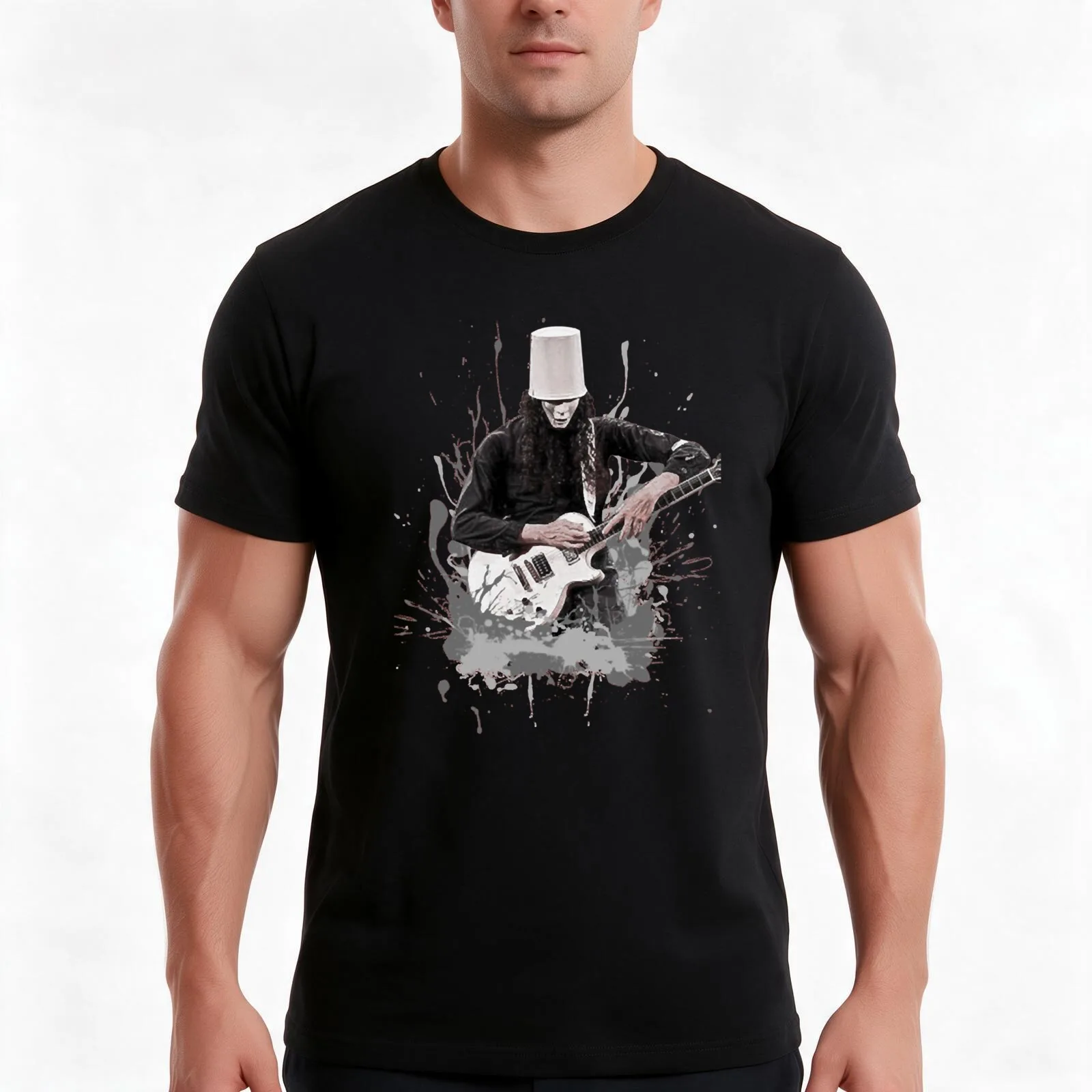 Buckethead Rock Musician Music Buckethead rock T-Shirt Summer Casual Cotton Tee Oversized Streetwear Tops Unisex Men Women