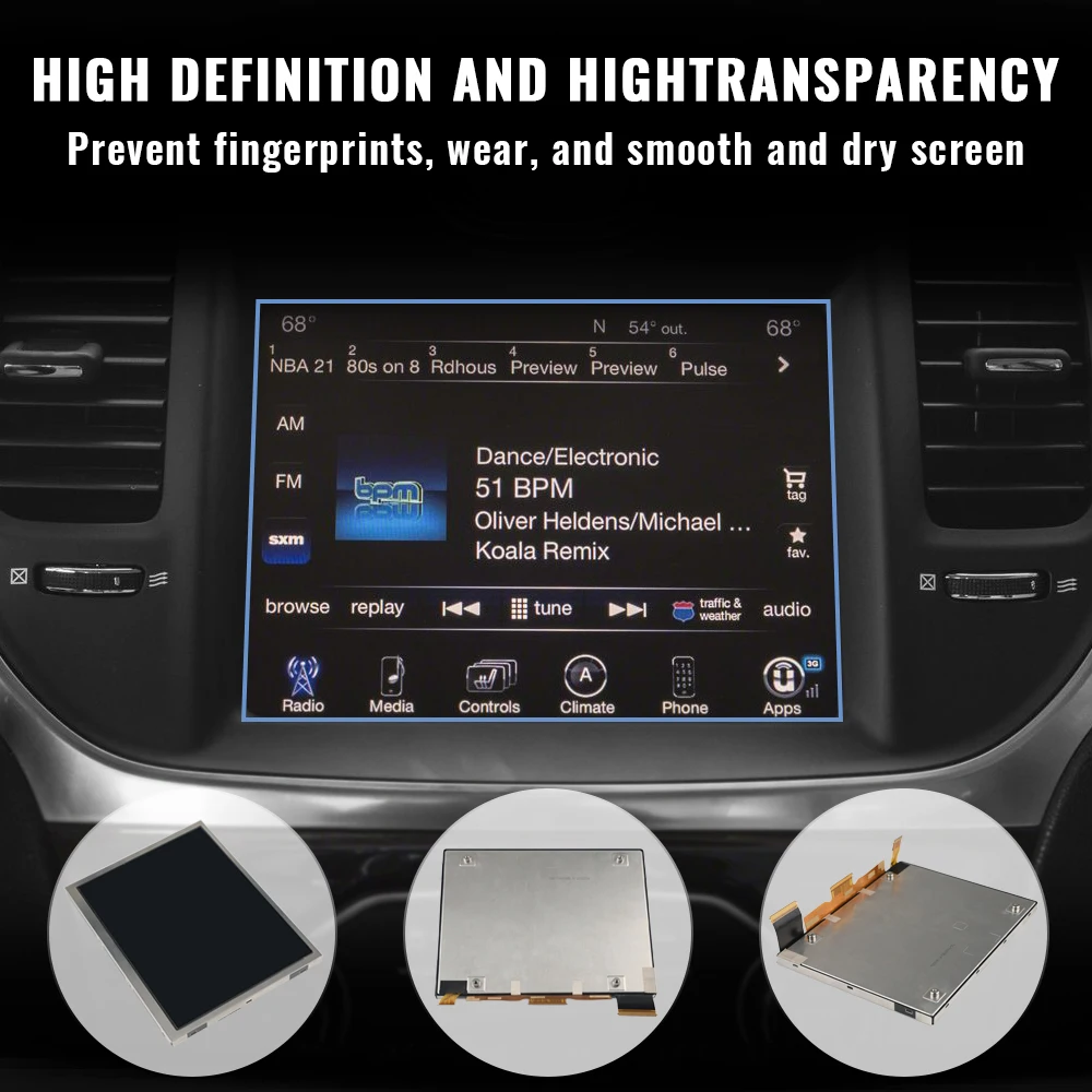 For Jeep Grand Cherokee 2018-2024 LCD Display TDO-XGA084 Uconnect 4C Radio Navigator 8.4 inch TDO-XGA08400001