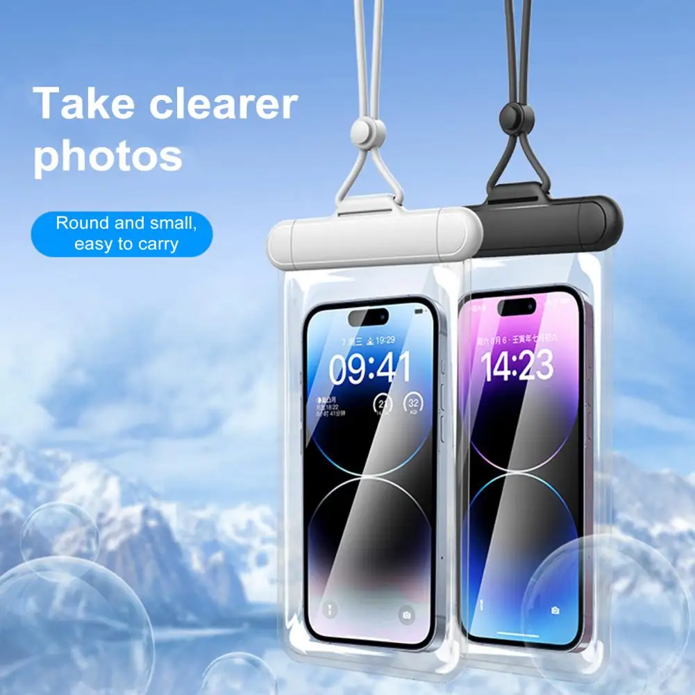 Waterproof Phone Bag Universal Waterproof Phone Pouch with Lanyard for Beach Kayaking Touchscreen Protector for Swimming