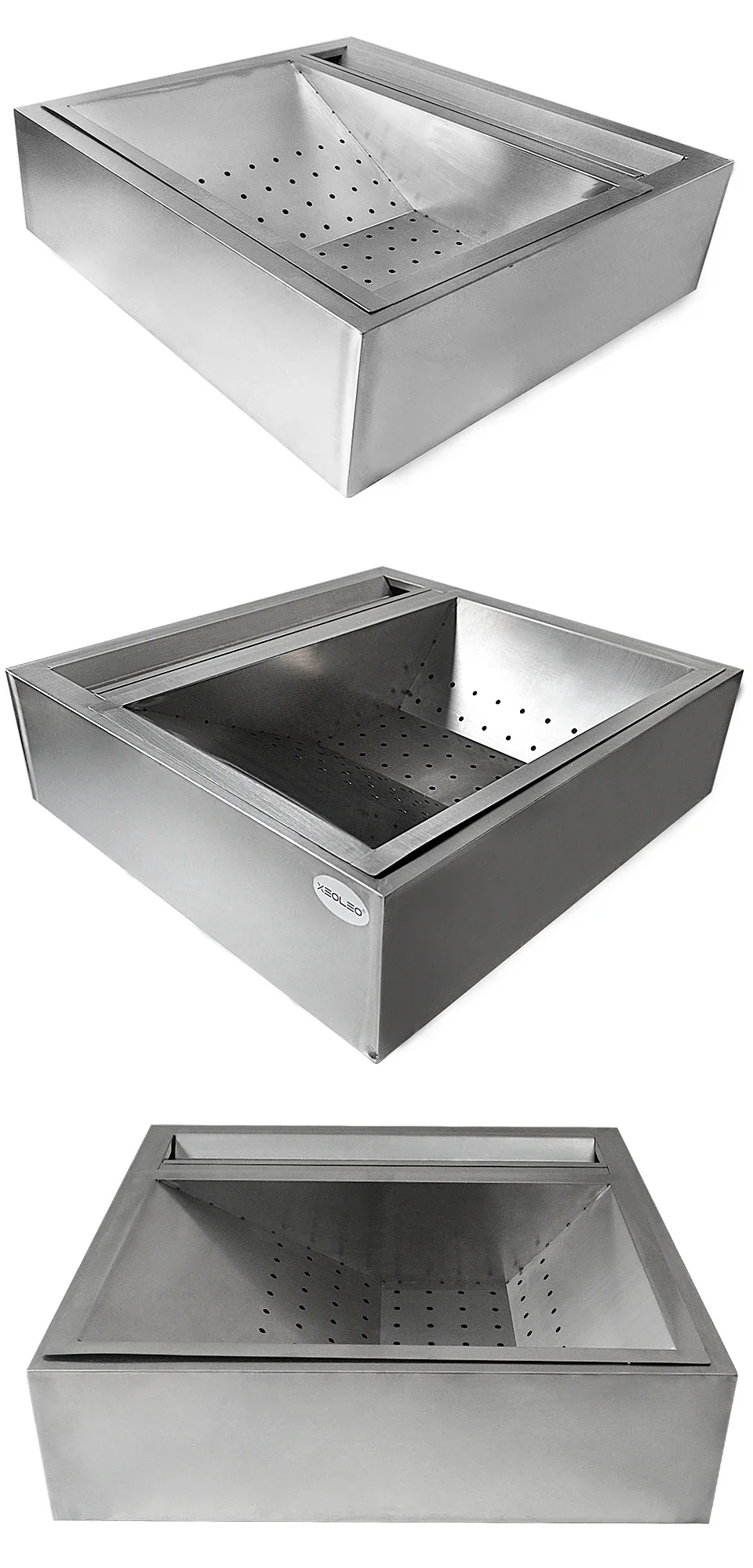 for  Chicken Stainless Steel Spill Groove Commercial Workbench Self-service Durable Thick Deep-fry KFC/Chicken Chop Fried Food