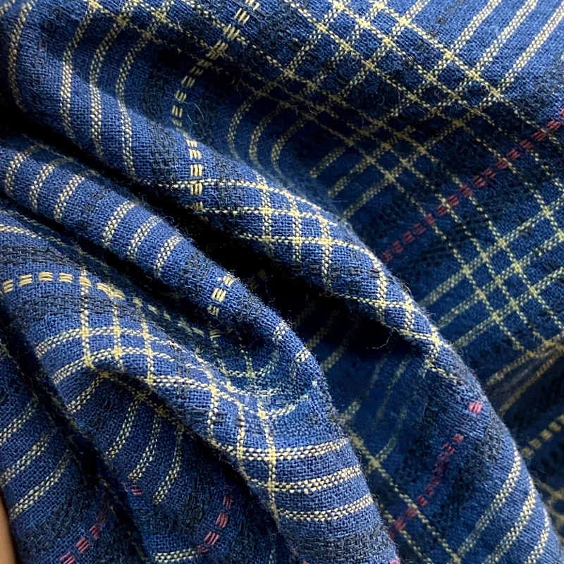   Linea! Primavera 2023 Nuovi Uomini di Cotone Waed Plaid Lungo Sve irt Stand Fit Tendenza Giovanile Primavera Gioventù ular