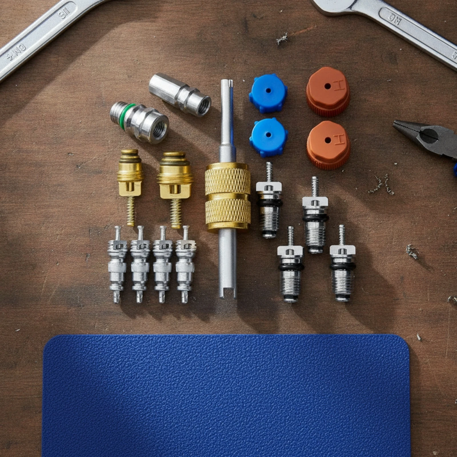 17 Pieces Valve Core Removal Tool Portable Valve Core Tool Kit Easy to Use Long-Lasting for Mechanics, Garage, Glove Box