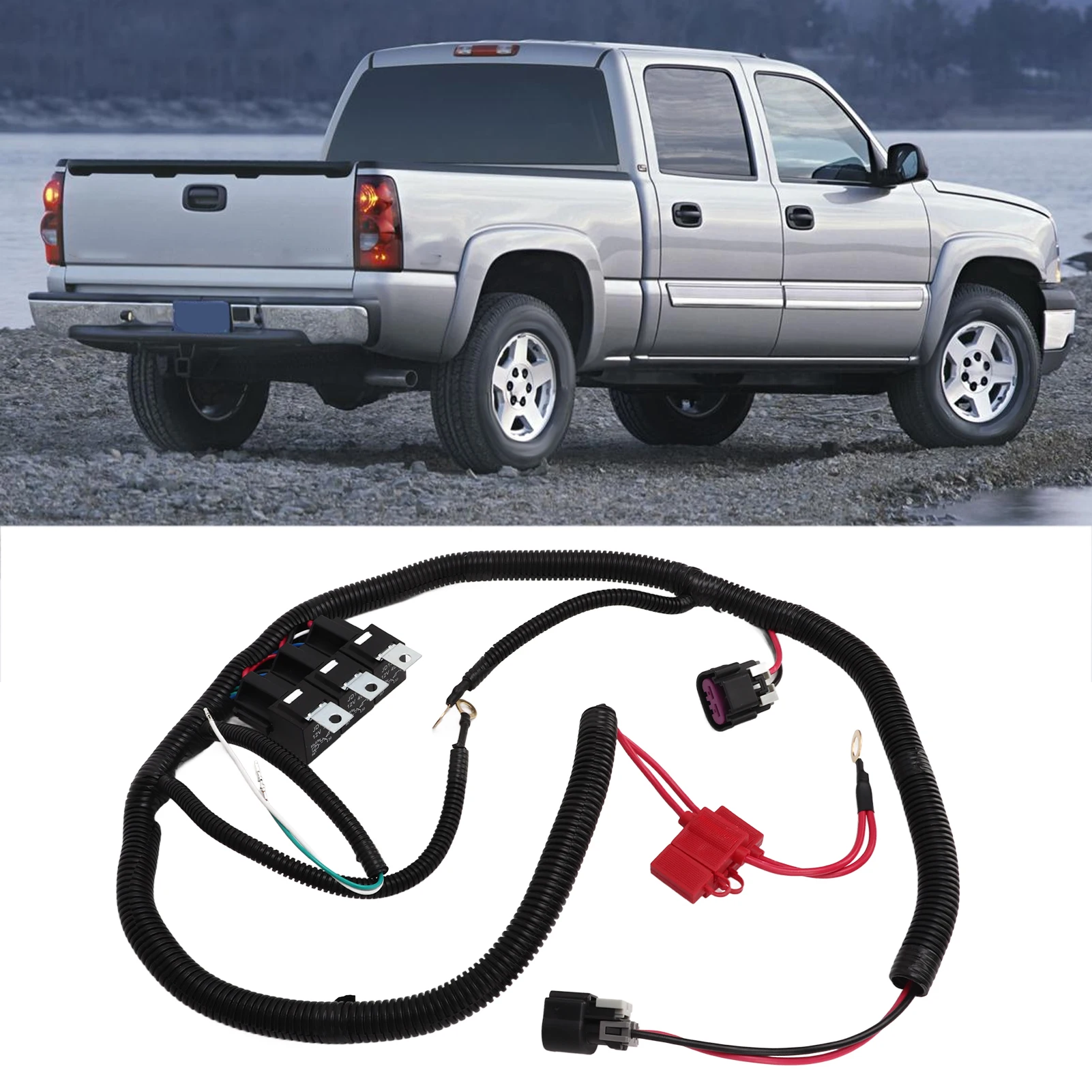 

Car Dual Electric Fan Wire Harness 7L5533A226T For Silverado 1500 2500 3500/Suburban 1500 2500/Sierra 1500 2500 3500