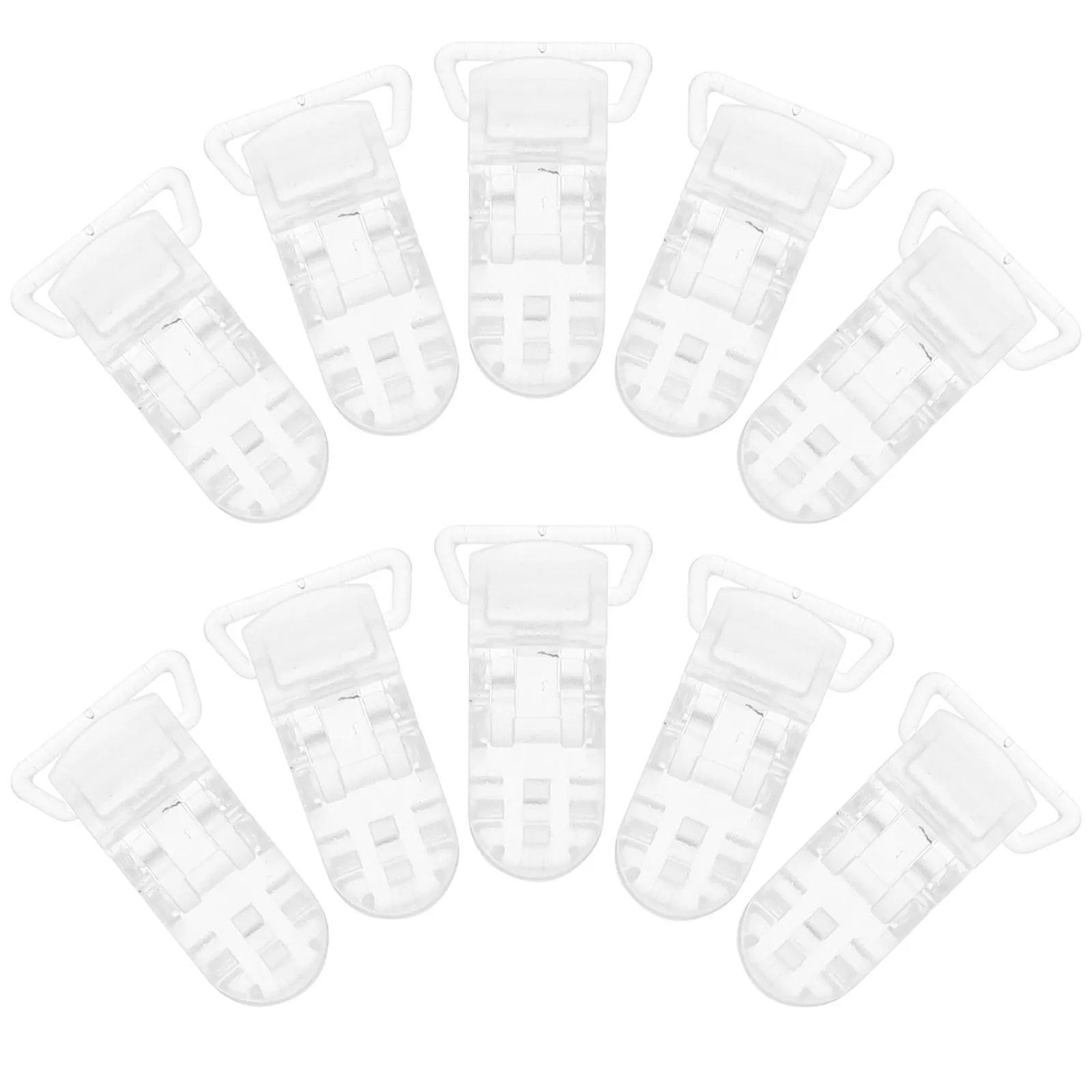 

25Pcs Transparent Plastic Baby Pacifier Clips T-Shaped Badge Clips Holders for Craft Making Straps Transparent Badge Clip