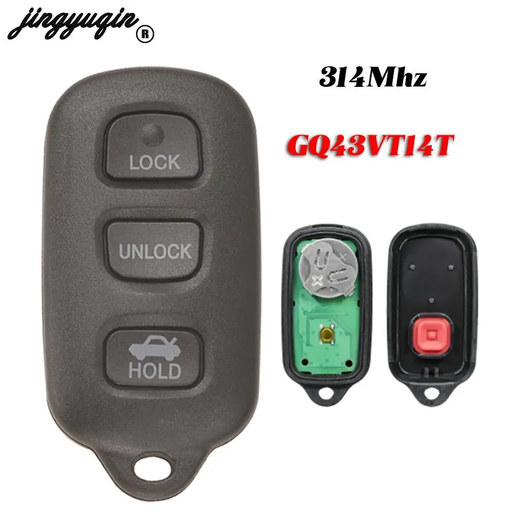 jingyuqin HYQ12BBX HYQ12BAN HYQ1512Y GQ43VT14T For Toyota Camry Solara Corolla Sienna 3/4 botones 314Mhz Car Key Circuit Board