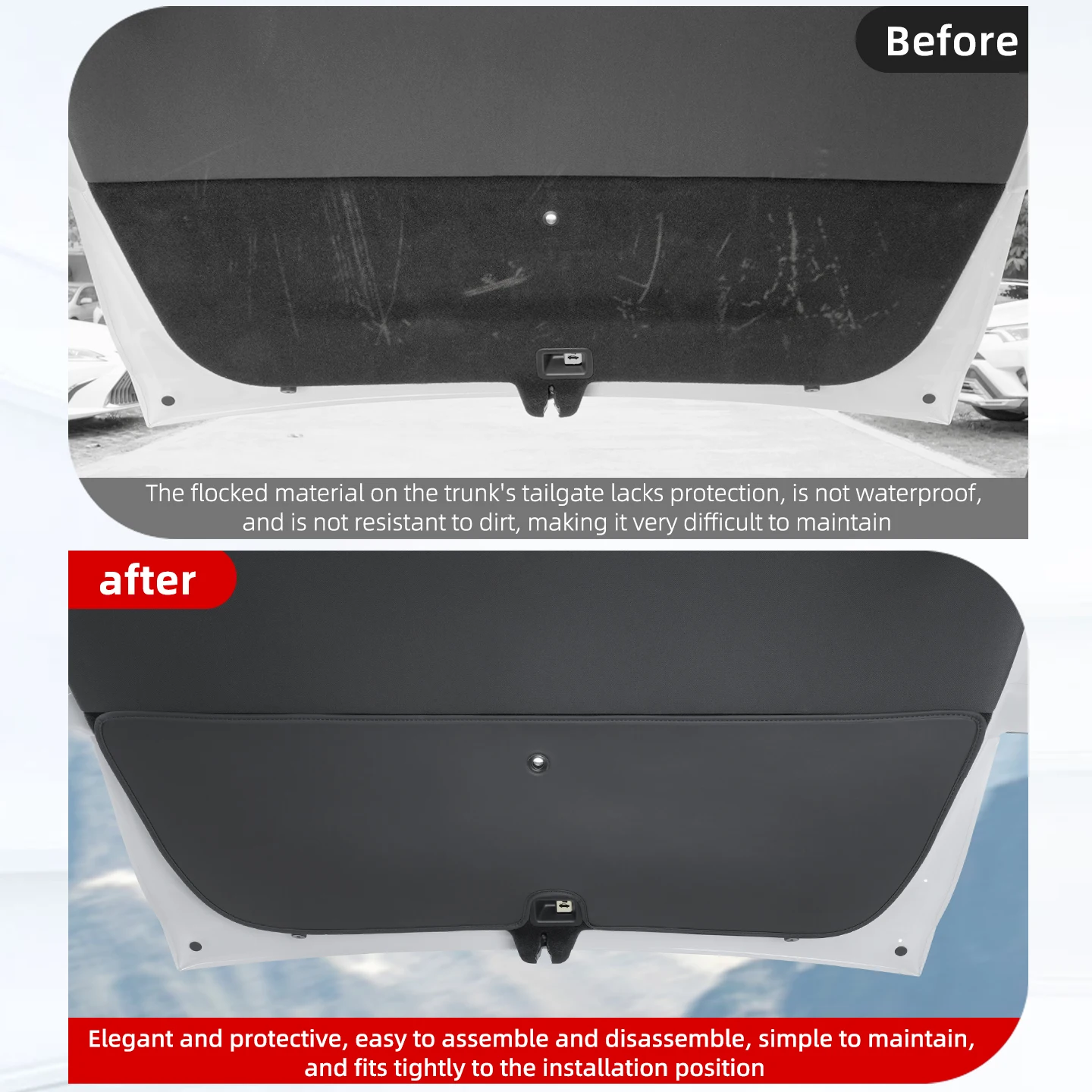 Anti-dirty Rear Trunk Mat Leather Pad for Tesla Model YL 2026 Accessories Trunk Tailgate Door Sill Protective Guard