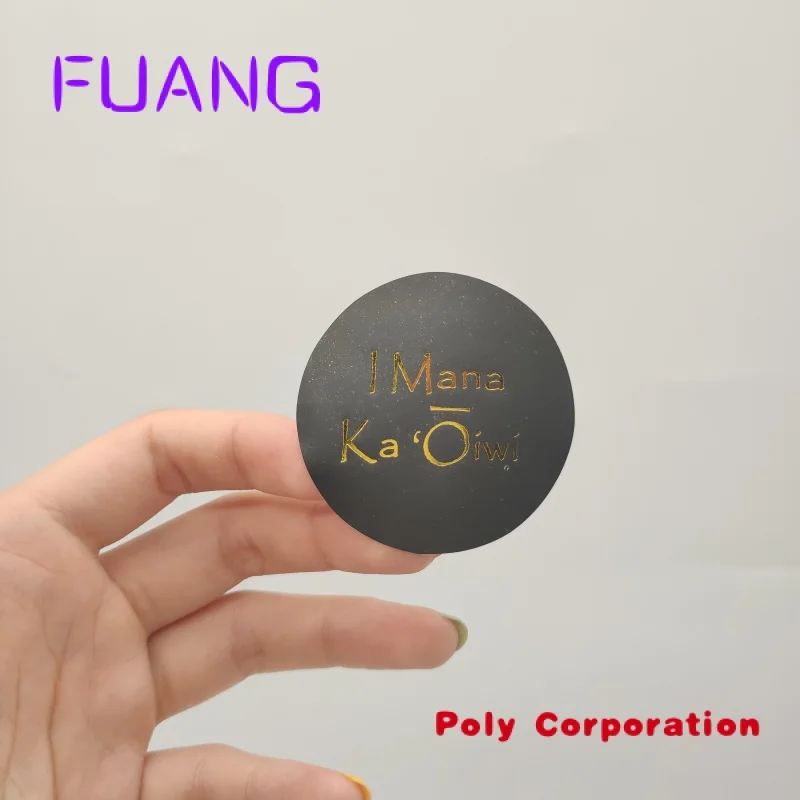 Prive Design Custom Gestanst Zelfklevend Papier Stickers Custom Goudfolie Bedrukt Merk Logo Sticker