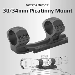 Vector Optics 30/34Mm High One Piece Picatinny Mount 0/20Moa Designed Long-Range Shooting Hunting