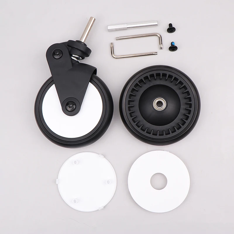 Stroller Replacement Rubber Wheels Front And Rear Wheel Stroller Accessories Compatible With Stroller