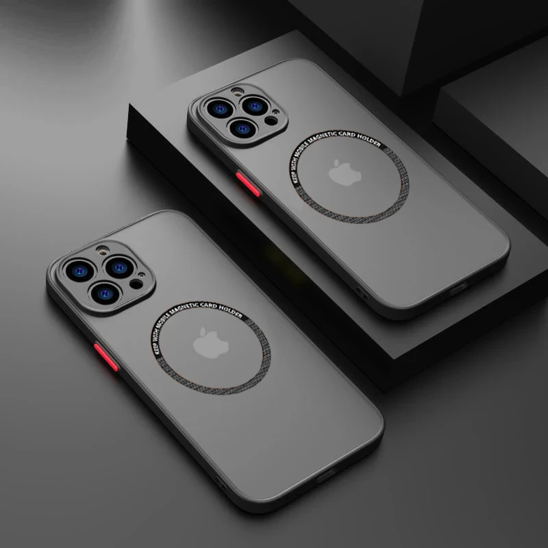 

Magnetic Matte PC Case For iPhone 15 14ProMax 13 12 Mini 11 Pro Max X XS XR 15 14 Plus Magsafe Wireless Charging Phone Cover