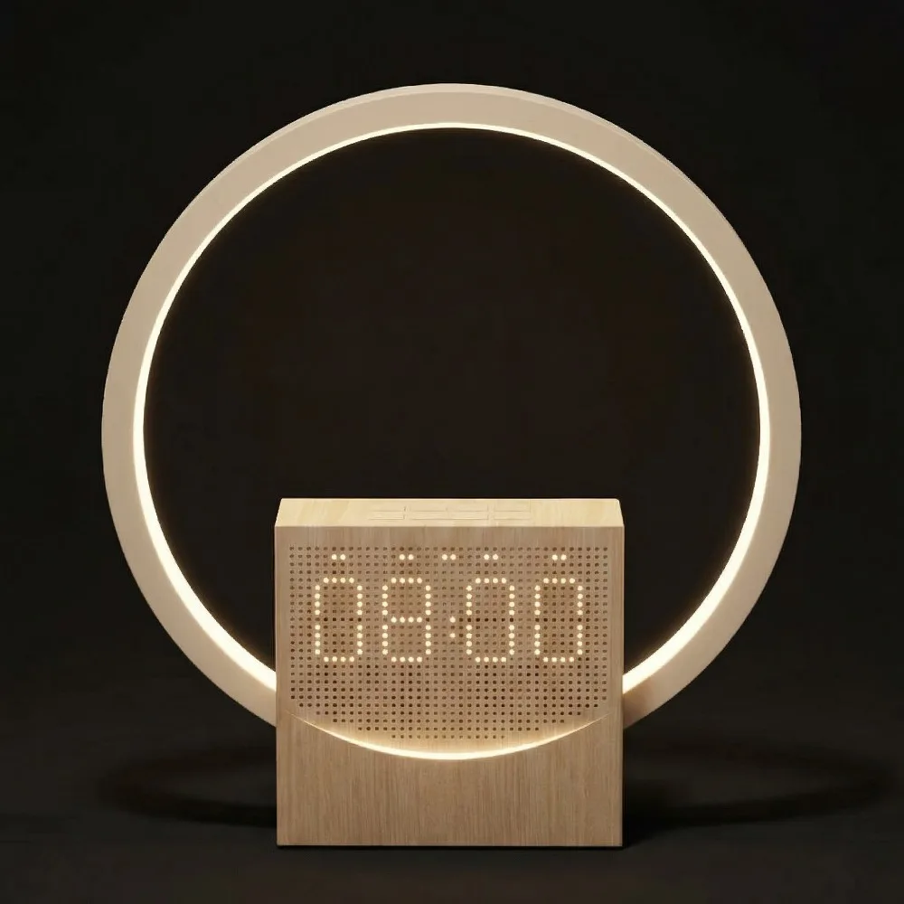 Digital Alarm Clock with Sunrise Simulation Wakeup Light Bluetooth Speaker And White Noise Machine for Bedroom Office Desk