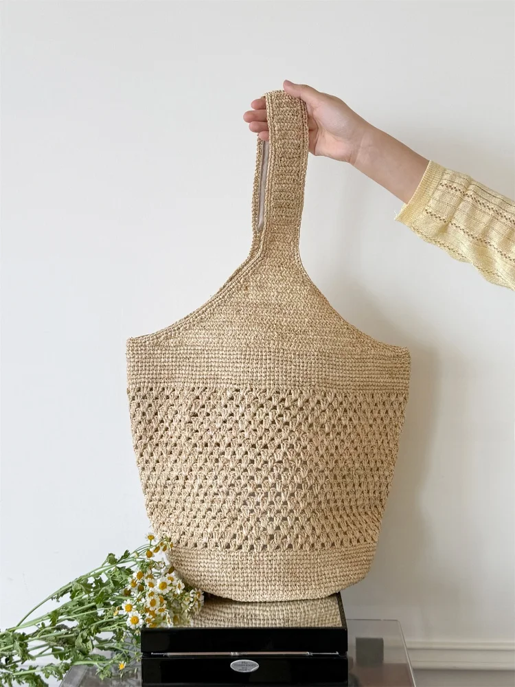 

Hanrted Large Capaci St Woven Buet Bag Casual Chic Lazy Sle Women's oulder Tote Bag for Beach And Daily Use