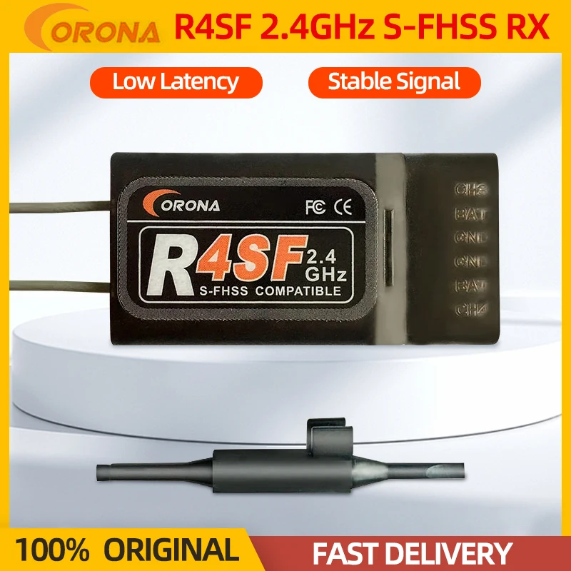 Corona R4SF Receiver 2.4G S-FHSS/FHSS 4CH RX Compatible FUTABA T6J T8J T14SG 16SZ Remote Control Transmitter Airplane