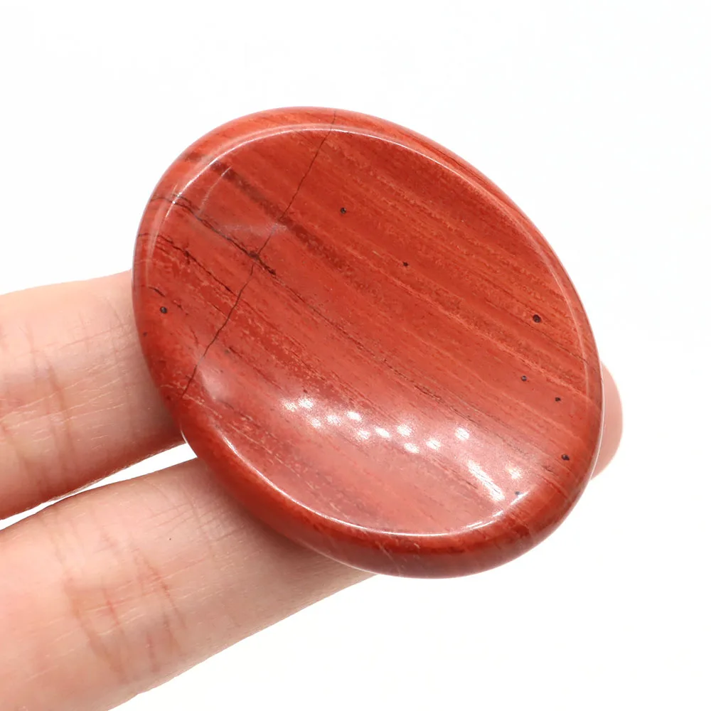 

35x45mm Thumb Forget Worry Stones Oval Massage Quartz Healing Crystal Chakra Energy Therapy Meditation Spiritual Pocket Gemstone