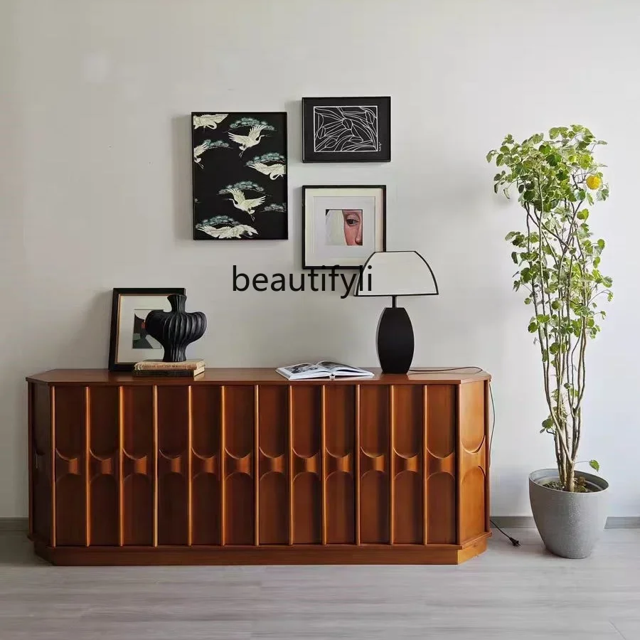 

Solid Wood Entrance Cabinet Hallway Hallway Wall-Side Storage Cabinet Sideboard Sofa Side Cabinet