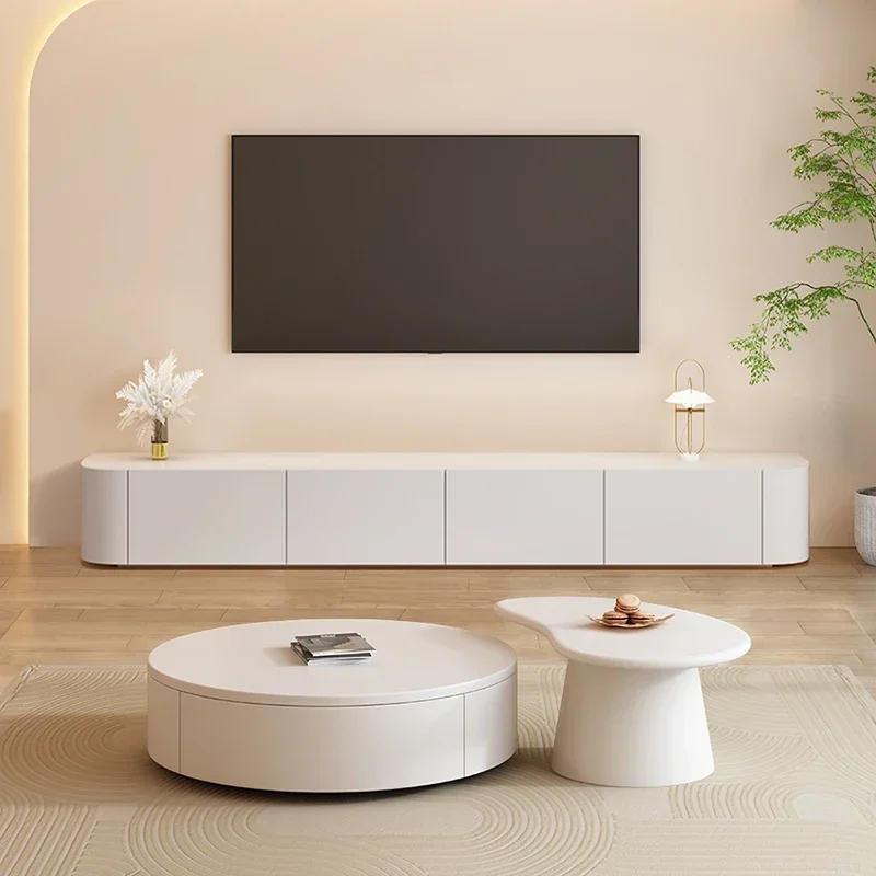 فتاة حامل تلفاز خزائن غرفة المعيشة الفاخرة جدار وحدة التحكم الجدول الأبيض الركيزة الزينة الايداع Meubles أثاث التلفزيون
