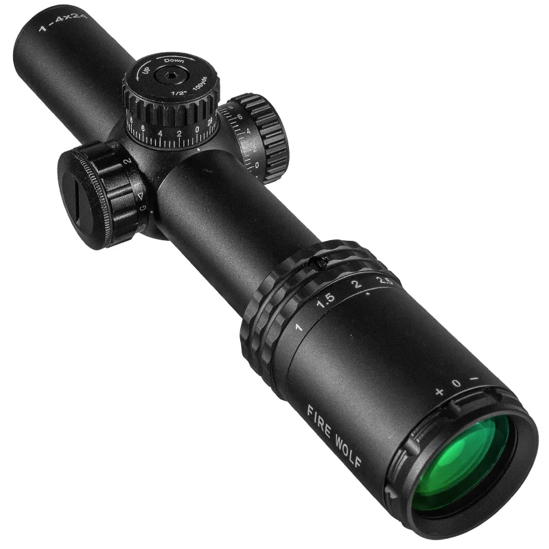 Imagem -03 - Caça Ponto Vermelho Escopos 14x24e Riflescopes Compact Rifle Scope Iluminado Retículo com Montagens para Ar15 ak