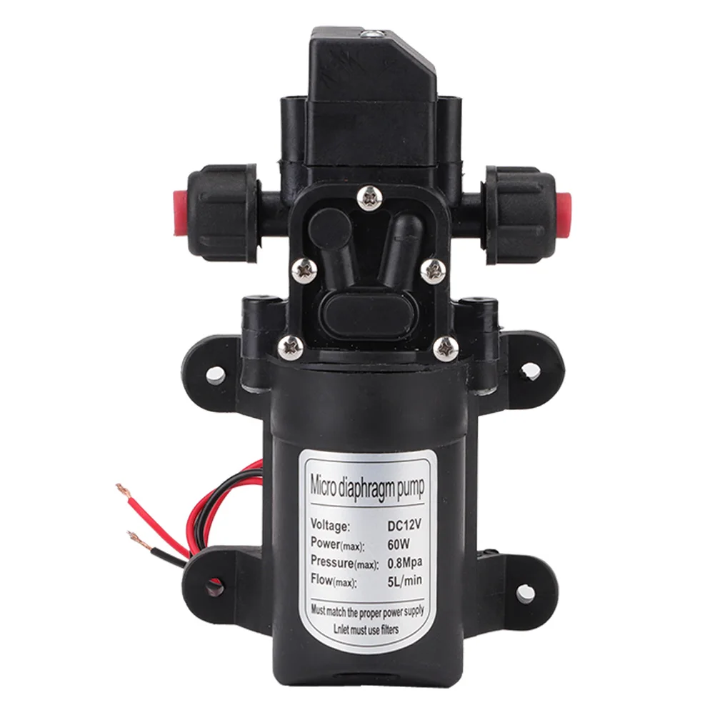 DC12V 60W Pompa Acqua Ad Alta Pressione 5L/min 116Psi Pompa A Membrana Autoadescante Caravan Camping