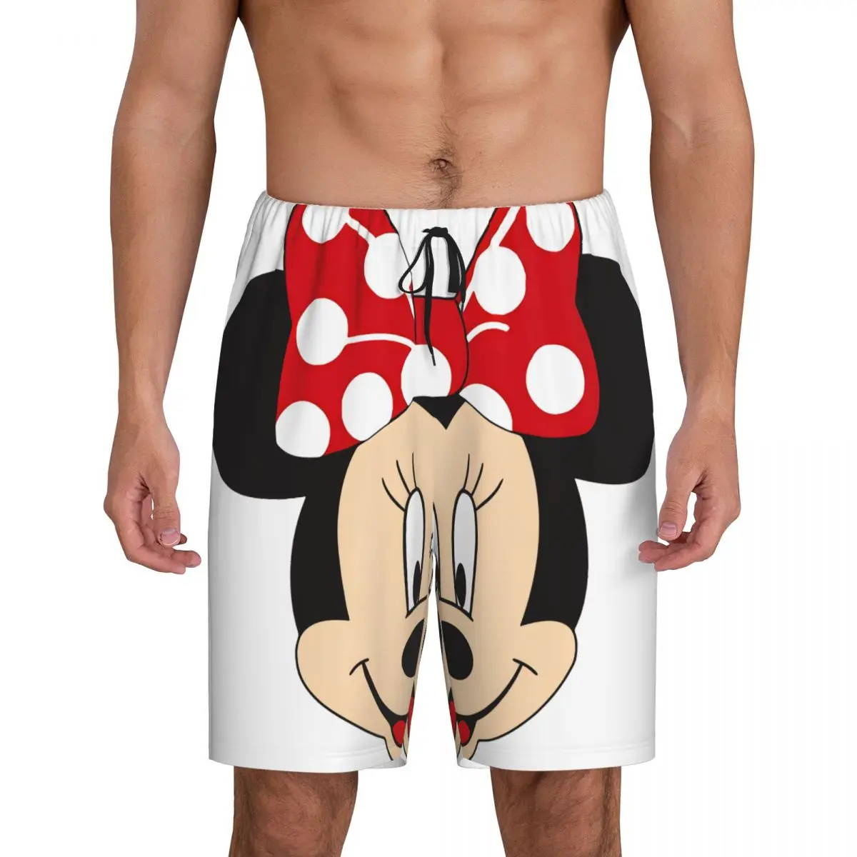 

Custom Print Men's Cartoon Animation Minnie Mouse Pajama Bottoms Sleepwear Pjs Sleep Shorts with Pockets