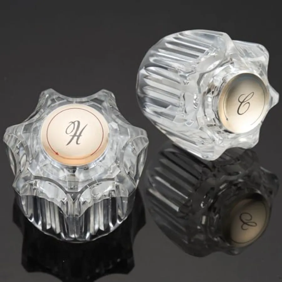 

Bathroom Knobs Compatible with Delta/Delex Peerless Faucets, Handles Fits Prime-Line MP54260 Hot and Cold, Bathtub Handles in C