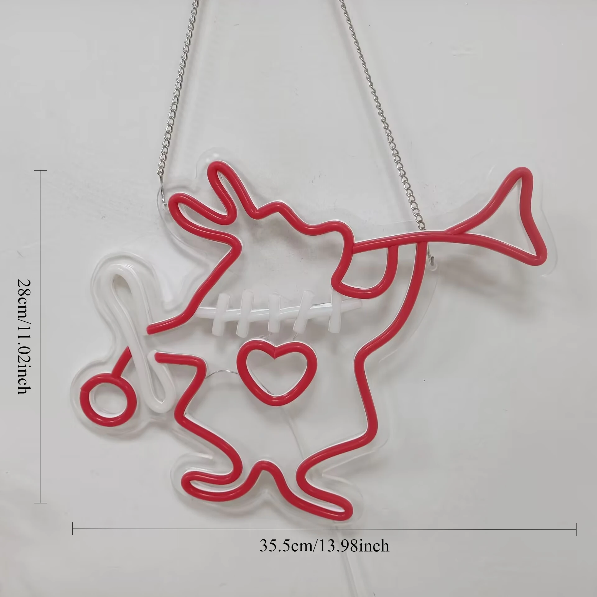 عيد الميلاد LED النيون تسجيل USB عكس الضوء الكلب ضوء النيون تسجيل ل غرفة نوم بار حفلة عيد ميلاد هدية جدار ديكور هدايا عيد الميلاد #4