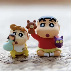 Kawaii Crayon Shinchan Daily Life Series Blind Box Cartoon Anime Shinchan Movable Doll Desktop Decoration Collection Toys