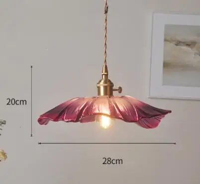 Nordic Vintage Glass Pendant Light Creative Retro LED Hanging Lamp E27 Bistro Bar Cafe Guesthouse