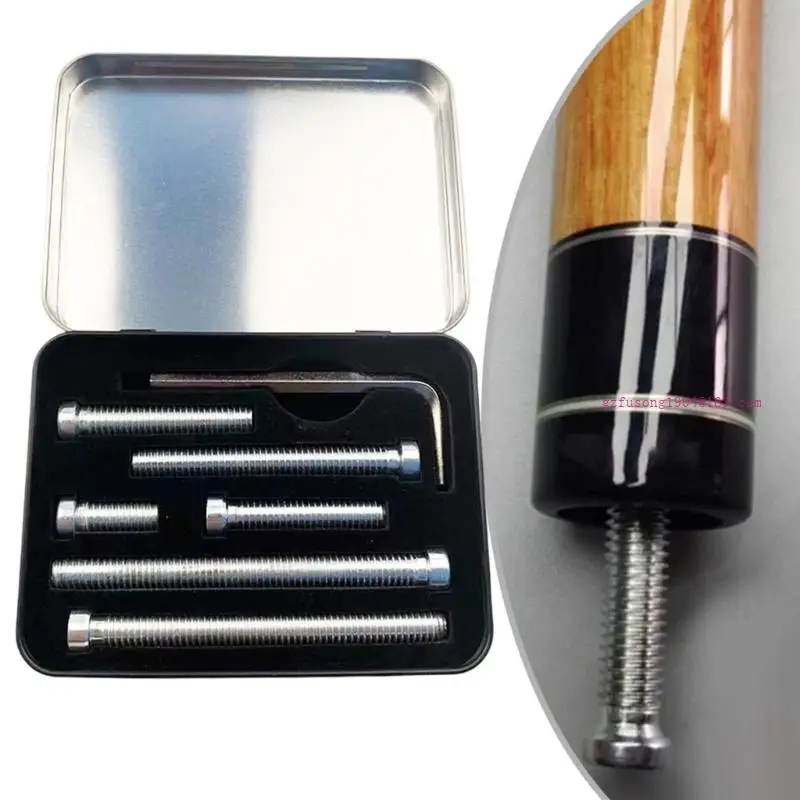 

6pcs Metal Counterween Vint с ключом для ключа и хранения для Billards Cue D5QD
