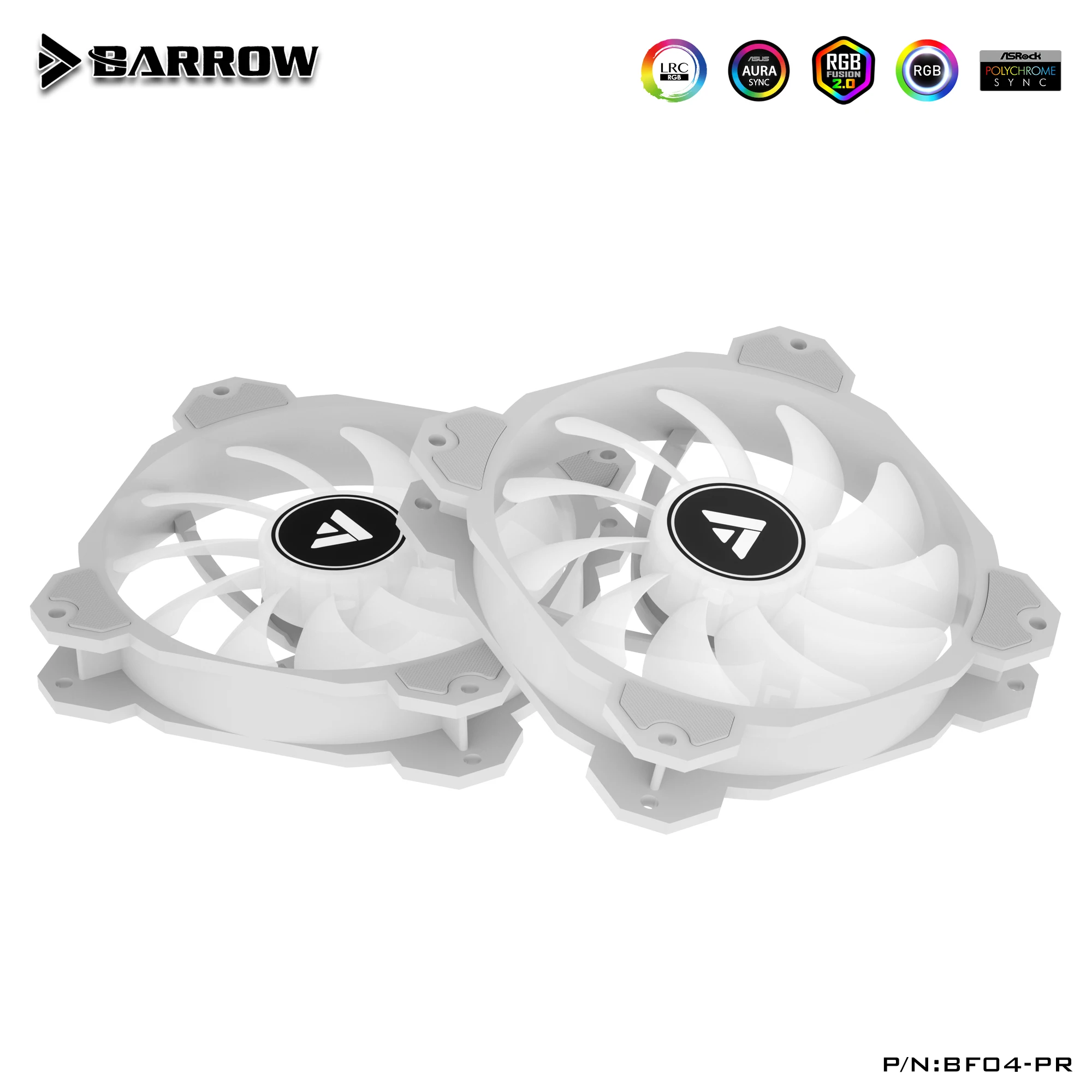 Barrow BF04-PR PWM Size 120*120mm Fan Use for Radiator Computer Case with 5V A-RGB Light 6PIN Header/Support Motherboard Aurora
