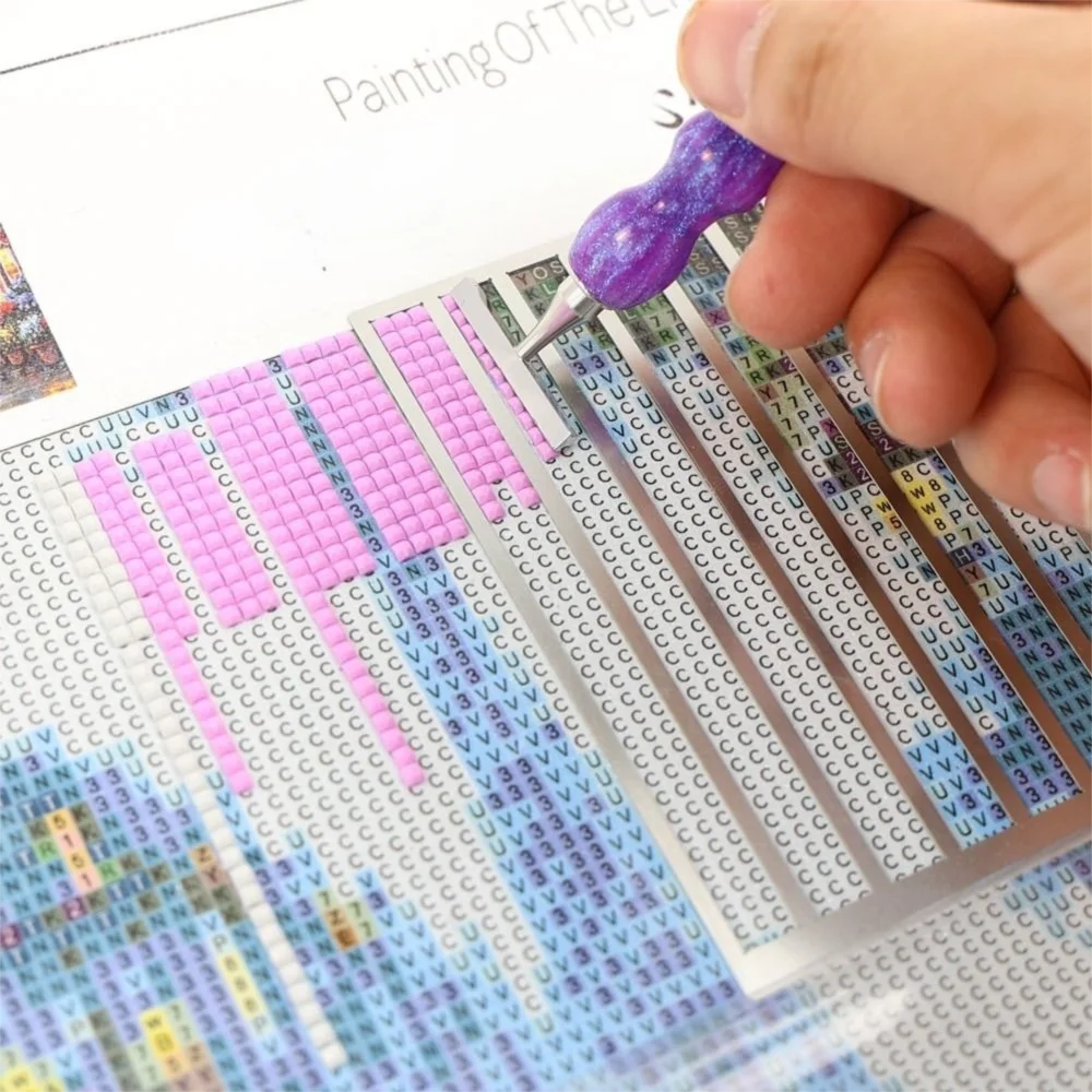 DIY Diamond Painting Ruler Non-Slip Textured Grid Tool Diamond Dot Drill Alignment Tool