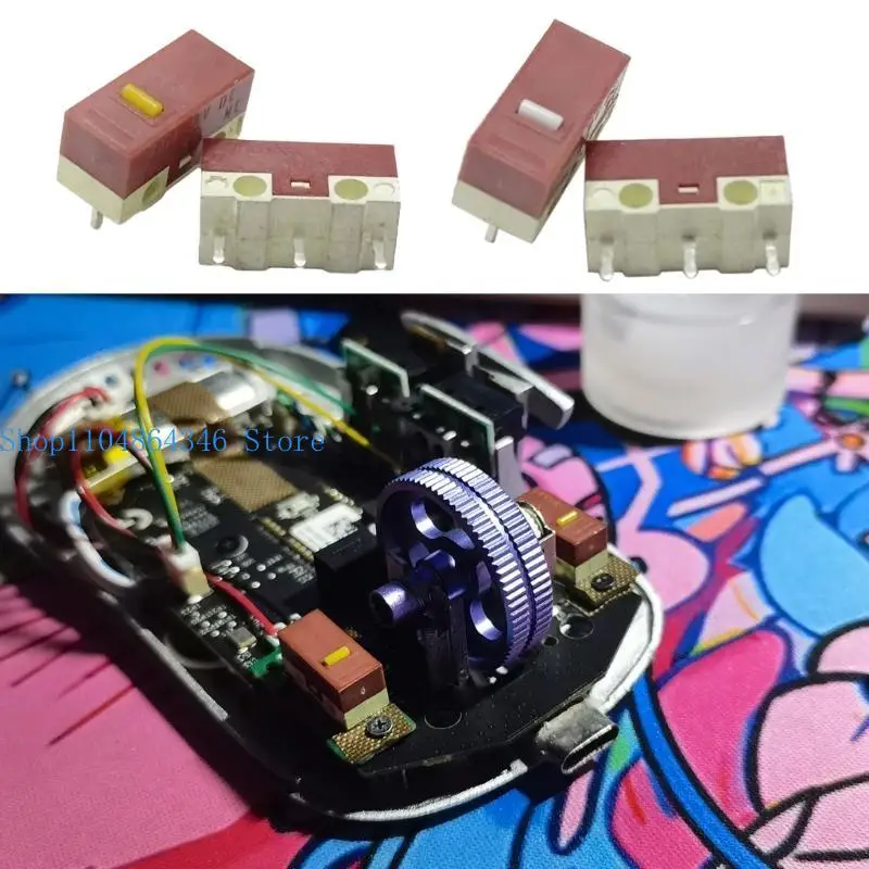 

652F Бесшумный микропереключатель мыши, 3 контакта, 10 м щелчков для бесшумного щелчка, 10 шт.