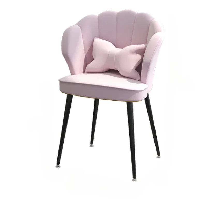 

Home bedroom girls makeup stool nordic backrest manicure simple dresser chair