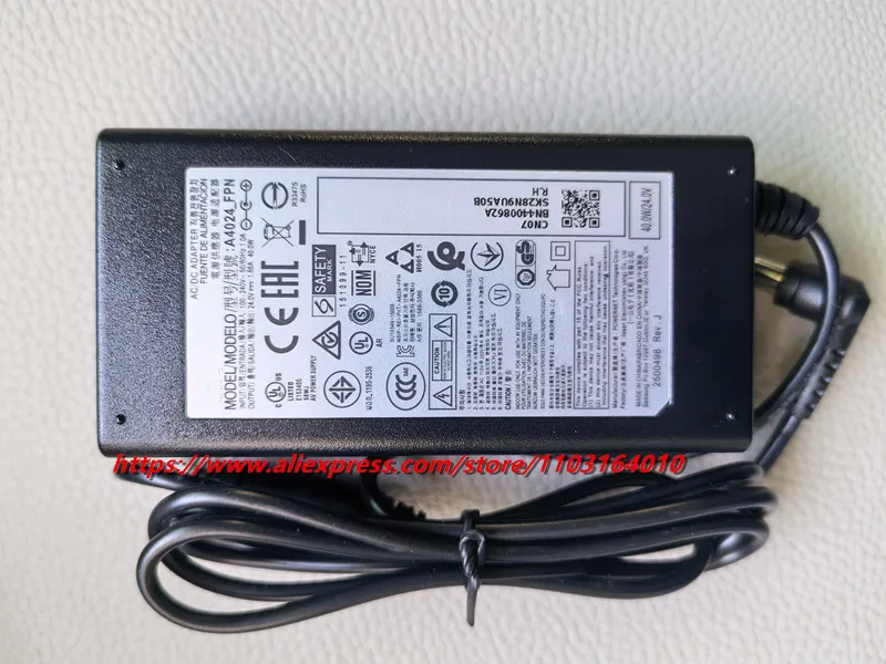A4024-FPN 24V 1.66A 40W AC Adapter Power Supply for Samsung Soundbar HW-K551 HW-Q60T HW-550 HW-K650 HW-Q600A BN44-00862A Charger
