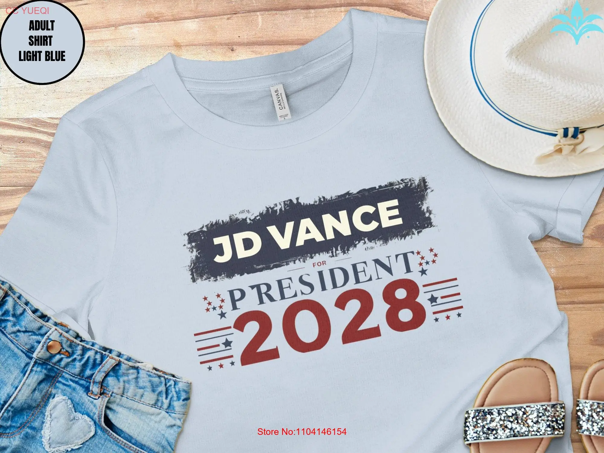 JD Vance 2028 T Shirt Presidential Campaign Retro Vintage Election Vote for President SupporT long or short sleeves