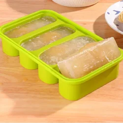 Giant Storage Food Silicone Molds Meal Sauce with Lid Silicone Freezer Trays Extra Large Soup Ice Cube Tray Food Freezing Molds