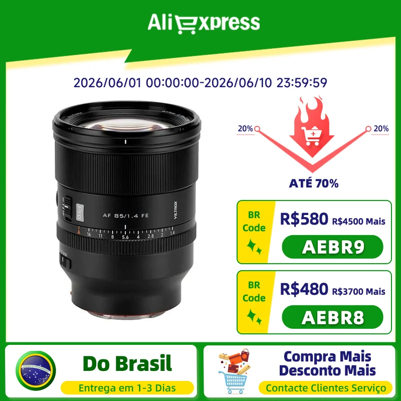 Viltrox 85mm F1.4 Retratos de quadro completo Lente de câmera de grande abertura para câmera Sony E Mount A7C2 ZV-E1 FX3 A7M4 A1 A9